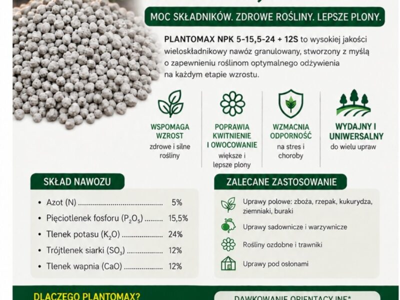 Nawóz Plantomax NPK 5-15, 5-24 + S